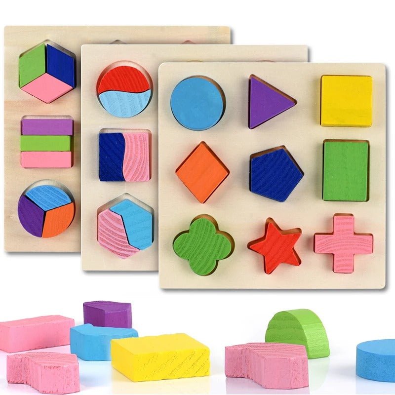 PUZZLE EN BOIS FORME GEOMETRIQUE | MNL CONFORT™ - MNL FAMILY