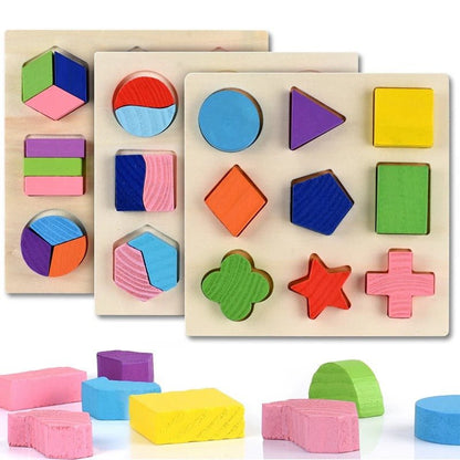 PUZZLE EN BOIS FORME GEOMETRIQUE | MNL CONFORT™ - MNL FAMILY